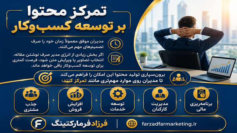 تمرکز محتوا بر توسعه کسبوکار